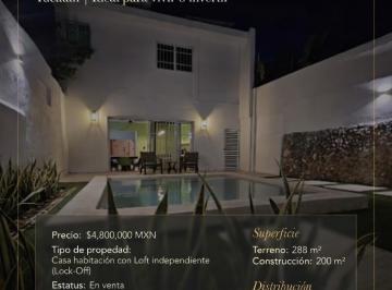 Casa · 200m² · 4 Recámaras · 2 Estacionamientos · Casa - Mérida Centro