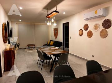 Departamento · 135m² · 3 Recámaras · 2 Estacionamientos · Departamento en Renta, 3 Recámaras, Amueblado, Av Prol La Luna, Cancún.