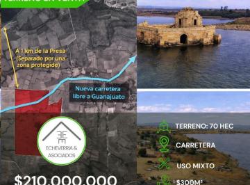 Terreno / Lote · 7000000m² · Terreno en Venta a 1 Km de La Presa La Purísima Irapuato Guanajuato