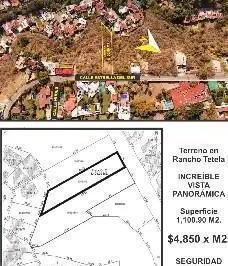 Terreno / Lote · 1100m² · Rancho Tetela Oportunidad, Lote Para Casa, Al Norte de Cuernavaca