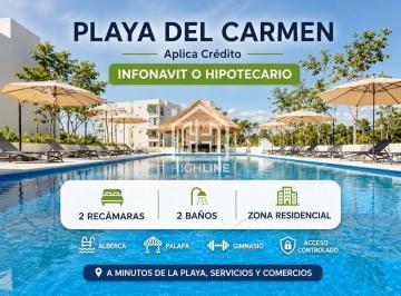 Departamento · 84m² · 2 Recámaras · 1 Estacionamiento · Departamento 2 Recámaras en Playa del Carmen | Aplica Credito Infonavit o Bancario | Cancha de Padel