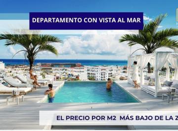 Departamento · 40m² · 1 Recámara · 1 Estacionamiento · Departamento en Playa del Carmen de 1 Habitacion con Vista Al Mar y Gimnasio Alta Plusvalia