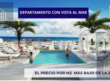 Departamento · 40m² · 1 Recámara · 1 Estacionamiento · Departamento en Playa del Carmen de 1 Habitacion con Vista Al Mar y Gimnasio Alta Plusvalia