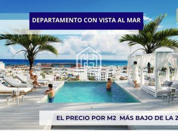 Departamento · 40m² · 1 Recámara · 1 Estacionamiento · Departamento en Playa del Carmen de 1 Habitacion con Vista Al Mar y Gimnasio Alta Plusvalia