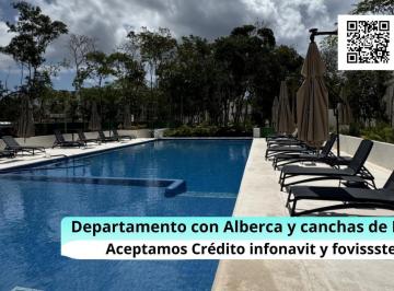 Departamento · 101m² · 3 Recámaras · 2 Estacionamientos · Departamento en Venta en Playa del Carmen de 3 Habitaciones Acepta Infonavit y Fovissste