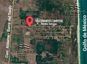 Terreno / Lote · 1140m² · Terreno en Venta, Fracc. Campestre Paraíso Tortugas, Barra del Tordo, Aldama, Tam. $685,000