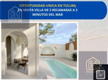 Villa · 132m² · 3 Recámaras · 2 Estacionamientos · Venta de Villa de 3 Recamras con Alberca Privada Ubicada en Tulum