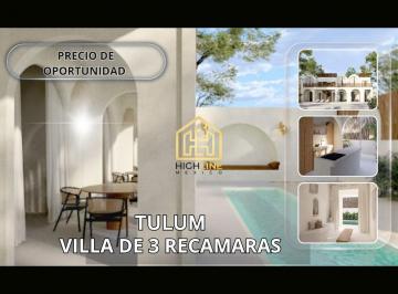 Villa · 132m² · 3 Recámaras · 2 Estacionamientos · Venta de Villa de 3 Recamras con Alberca Privada Ubicada en Tulum