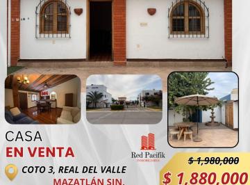 Casa de 1 habitación, Mazatlán · Casa en Venta en Real del Valle Coto 3