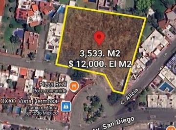 Terreno / Lote , Cuernavaca · Terreno en Venta - Av San Diego, Vista Hermosa - 3,550 m²