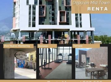 Departamento · 66m² · 2 Recámaras · 1 Estacionamiento · Departamento en Nuevo Centro de Monterrey Midtown
