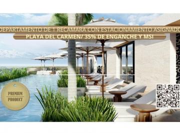 Departamento · 50m² · 1 Recámara · 1 Estacionamiento · Departamento 1 Recamara/ Preventa / a 10 Min del Mar/ Playa del Carmen / Roi/ Financiamiento!