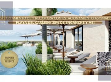 Departamento · 50m² · 1 Recámara · 1 Estacionamiento · Departamento 1 Recamara/ Preventa / a 10 Min del Mar/ Playa del Carmen / Roi/ Financiamiento!