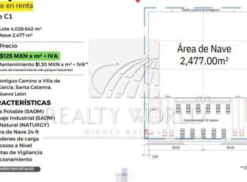 Terreno / Lote · Nave Industrial / Bodega en Renta en Martel de Santa Catarina