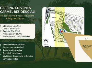 Terreno / Lote · 264m² · Terreno en Carmel Residencial