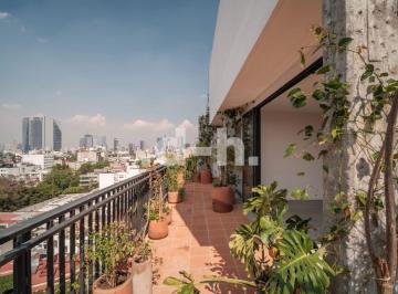 Departamento de 3 habitaciones, Cuauhtémoc · PH de 2 Niveles con Vista Panorámica 180° Junto a Parque México