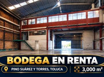 Bodega comercial , Toluca · Bodega Comercial de 3000 m² en Renta en Toluca