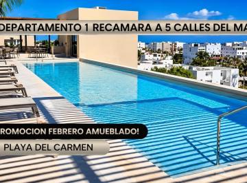Departamento · 42m² · 1 Recámara · 1 Estacionamiento · Departamento 1 Recamara /sobre Importante Av/ 4 Calles del Mar/ Entrega Inmediata/ Premium.