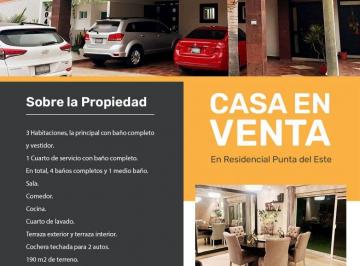Casa de 3 habitaciones, León · Casa en Venta en Residencial Punta del Este con 3 Recamaras y 4 Baños