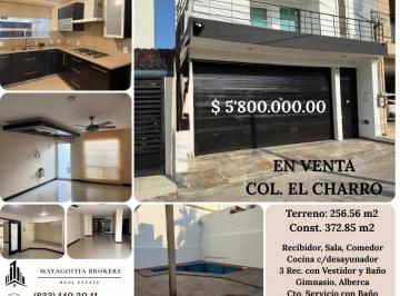 Casa · 372m² · 3 Recámaras · 2 Estacionamientos · Casa en Venta Col. El Charro, Tampico, Tamps