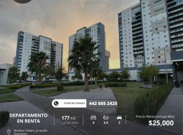 Departamento de 4 habitaciones, Querétaro · Departamento en Renta en Biosfera Towers Juriquilla