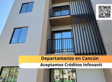 Departamento · 84m² · 2 Recámaras · 1 Estacionamiento · Departamento en Venta en Cancun de 2 Habitaciones Gym y Alberca