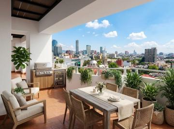 Departamento de 3 habitaciones, Cuauhtémoc · Penthouse | 263 m² | Habitables + 2 Balcones, Remodelado 3 Recámaras + Estudio + Cuarto de Servici