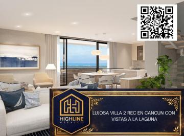 Villa · 112m² · 2 Recámaras · 2 Estacionamientos · Garden House, 2 Rec, Cancun, Espectaculares Vistas a La Laguna