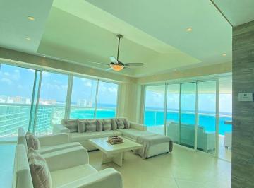 Departamento · 325m² · 3 Recámaras · 2 Estacionamientos · Exclusivo Departamento en Porto Fino con Vista Al Mar Zona Hotelera Cancún