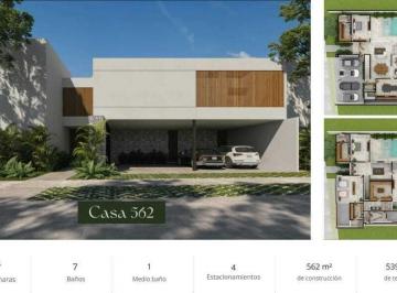Casa en condominio · 562m² · 4 Recámaras · 4 Estacionamientos · Casas Premium Privada El Origen Xcanatun, Merida, Yuc Cm