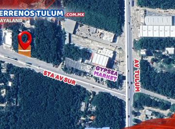 Terreno / Lote , Tulum · Terreno en Esquina de 434 m² Sobre Av a Solo 120 m de La Av Tulum