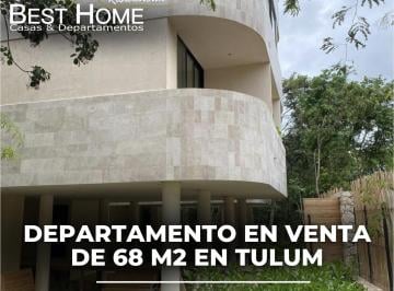 Departamento · 68m² · 1 Recámara · 2 Estacionamientos · Se Venden Departamentos en Tulum - Q. Roo