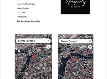 Terreno / Lote , Miguel Hidalgo · Venta Terreno Lomas de Chapultepec