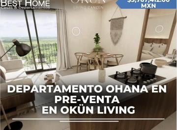 Departamento · 57m² · 1 Recámara · 2 Estacionamientos · Departamento Ohana en Pre - Venta Okün - Cancún