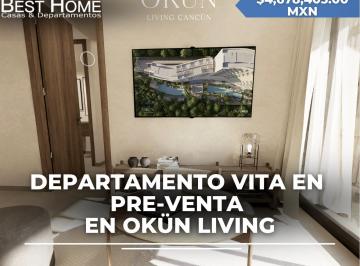 Departamento · 75m² · 1 Recámara · 2 Estacionamientos · Departamento Vita en Pre - Venta Okün - Cancún