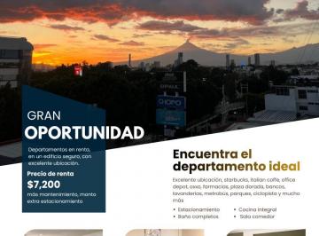 Departamento de 1 habitación, Puebla · Departamento Amueblado Zona Centro y de Hospitales Ideal Para Médicos Puebla