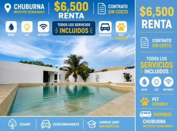 Departamento de 1 habitación, Mérida · Renta en Mérida con Servicios Incluidos y Sin Pago por Contrato