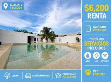 Departamento de 1 habitación, Mérida · Renta en Mérida con Servicios Incluidos y Sin Pago por Contrato