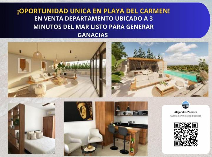 En Venta Departamento Ubicado a 5 Min del Mar en Playa del Carmen