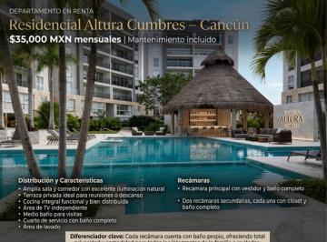 Departamento · 3 Recámaras · 2 Estacionamientos · Departamento - Residencial Cumbres