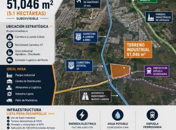 Terreno industrial , Apodaca · Terreno Industrial con Proyecto de Espuela, 5 Ha en Santa Rosa Apodaca