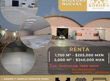 Bodega comercial , Cancún · Rento Bodega en Cancún