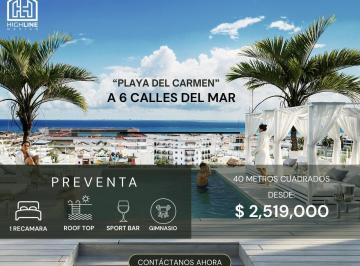 Departamento · 40m² · 1 Recámara · 1 Estacionamiento · Departamento a La Venta en Playa del Carmen a 5 Minutos del Mar