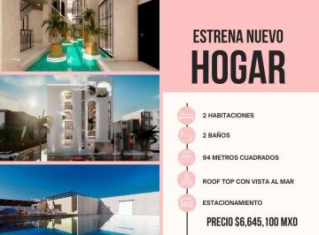 Departamento · 94m² · 2 Recámaras · 1 Estacionamiento · Departamento de 2 Habitaciones en El Centro de Playa del Carmen