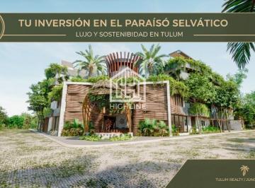 Departamento · 91m² · 2 Recámaras · Departamento en Tulum 2 Habitaciones con 15 Amenidades.