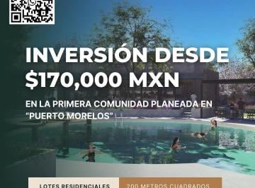 Terreno / Lote · 200m² · Venta de Terreno en Puerto Morelos con Amenidades