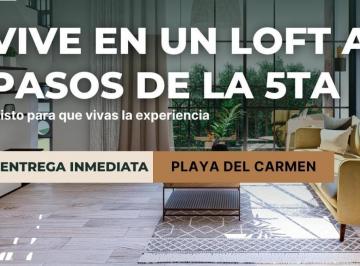 Departamento · 80m² · 1 Recámara · 1 Estacionamiento · Venta de Loft en Playa del Carmen a 3 Calles de La 5ta