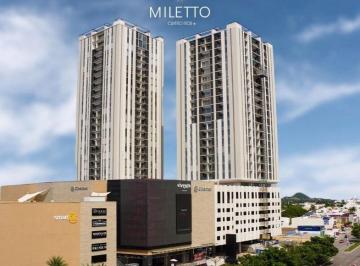 Departamento · 64m² · 1 Recámara · 2 Estacionamientos · Departamento en Venta en Torre Miletto, Desarrollo Urbano Tres Rios, Culiacan, Sinaloa