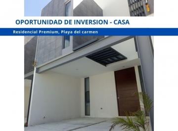 Casa · 200m² · 3 Recámaras · 2 Estacionamientos · Casa de 3 Recámaras, 3.5 Baños, Terraza y Family Room - Residencial Premium, Playa del Carmen