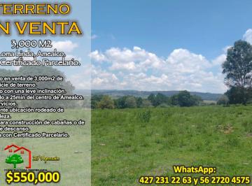 Terreno / Lote , Amealco de Bonfil · Terreno de 3,000 m² en Amealco, Qro. Ideal Para Cabaña o Casa de Descanso, Loma Linda